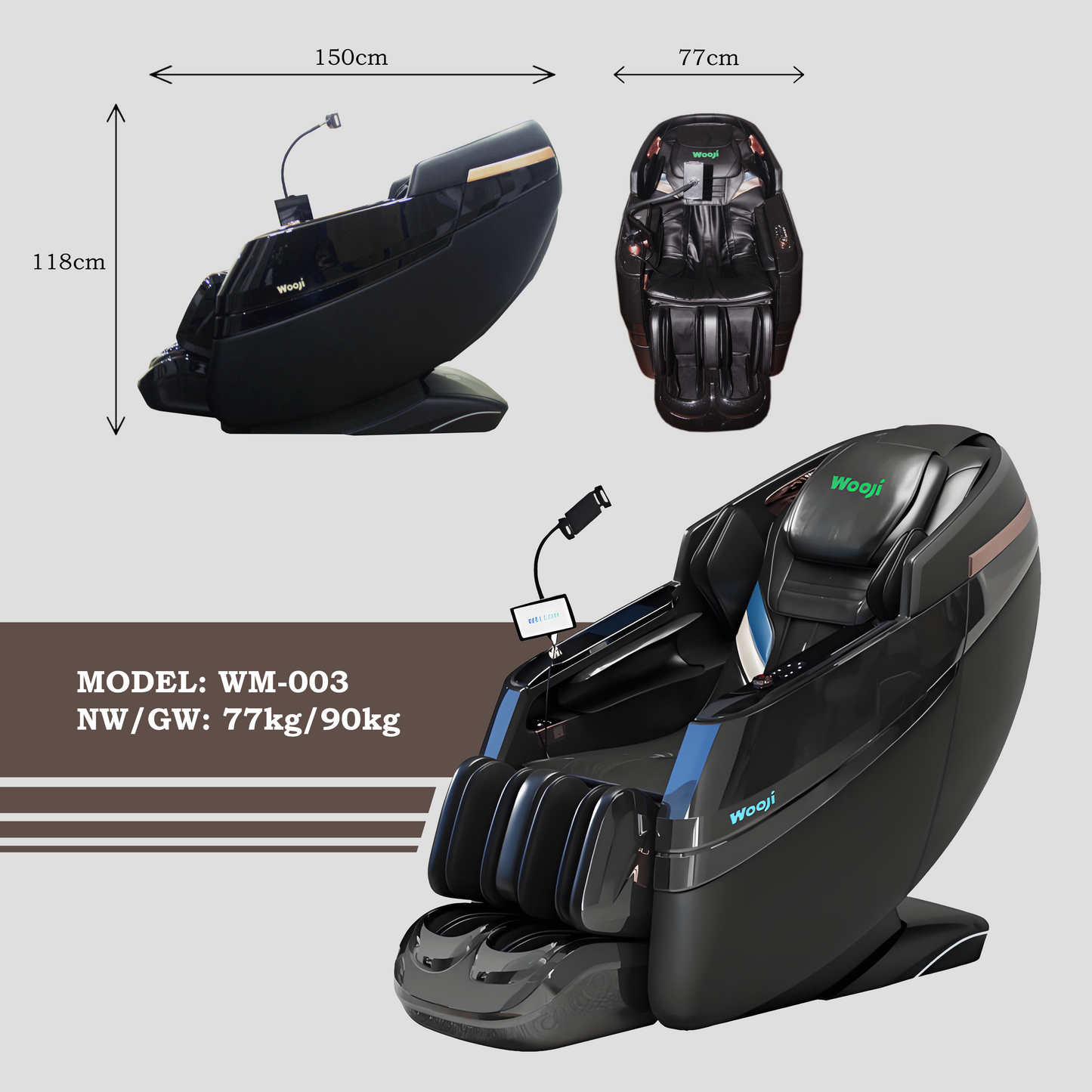 Wooji WM-003 Massage Chair, Full Body Zero Gravity 4D Massage Chair